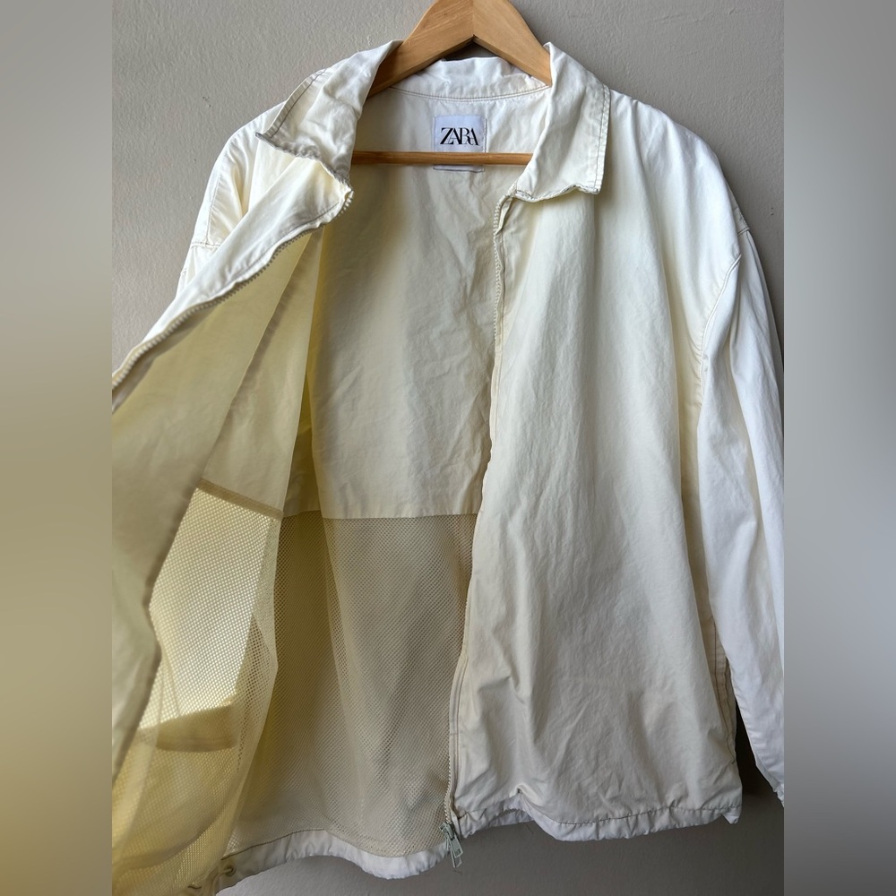 Zara Off-White Collared Jacket - image 5